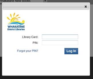 Enter your Library Card number and PIN on the login window to access your account.