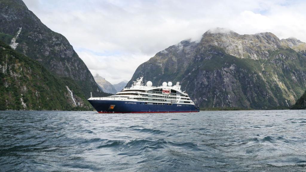The image shows the cruise ship that will be heading to Whakatane 