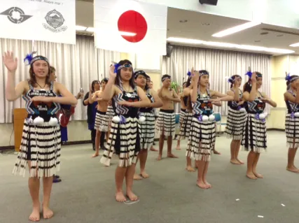 Kapa haka group performing