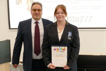 Mayor Victor Luca and Renee Powell at the Mayoral Youth Awards
