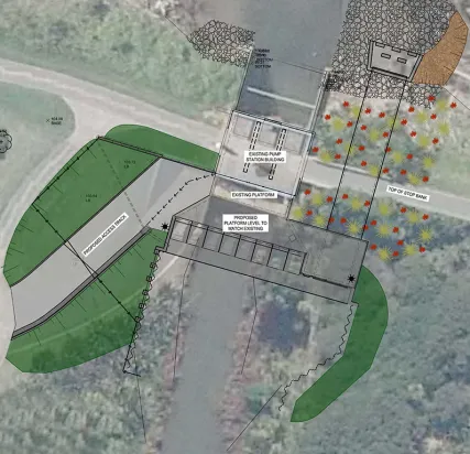 A diagram of the McAlister pump station upgrade.