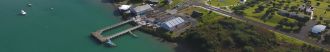 Aerial shot of the Port Ohope Wharf