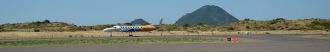 Aeroplane on runway at the Whakatane Airport