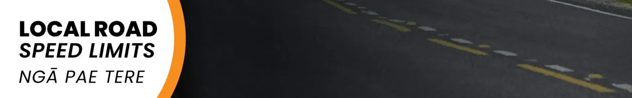 Local road speed limits banner